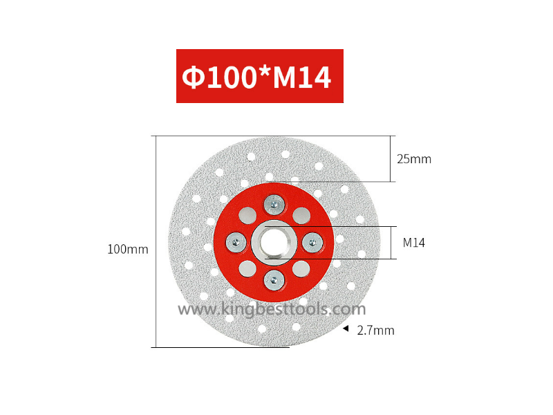 Cutting & Grinding Discs With Flange for Porcelain M14 & 5/8-11