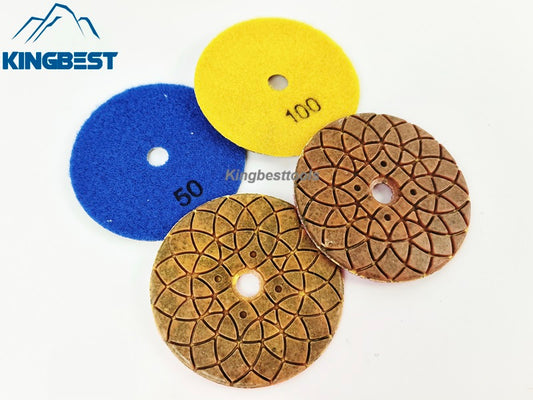 4 Steps Wet Polishing Pads 100mm