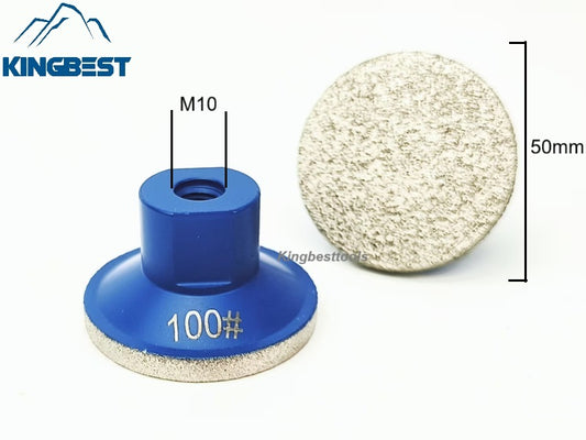 Thickened Diamond Angle Grinder Diamond Brazed Polishing Bits Flat Grinding Head Brazed Trimming Thread 2inch M10