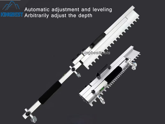 Folding Cement Self Leveling Gear Rake Hot Stainless Steel Notched Squeegee with Slideway Gear Rake free shipping