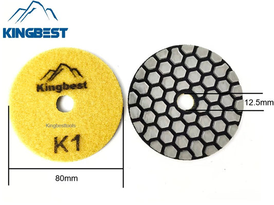 4 Steps Super Fast Thicknessed Dry Polishing Pads 80mm
