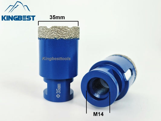 Dry Drill Vacuum Brazed Diamond Drilling Core Bit Ceramic Tile Hole Saw Granite Marble Drill Bits M14
