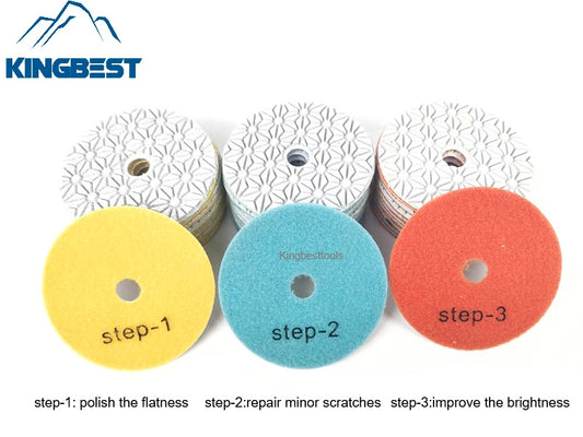 3 Steps Wet Polishing Pads-80/100mm