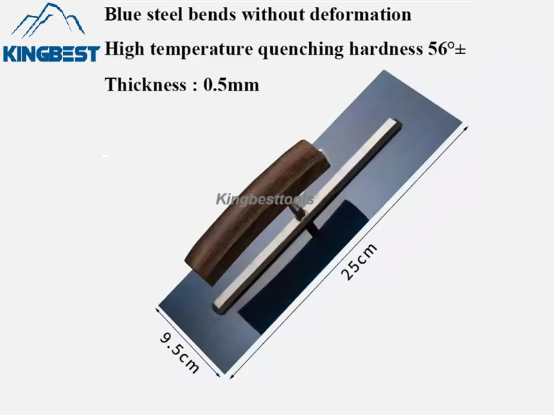 Professional Hand Trowel Floor Pusher Epoxy Floor Paint Trowel Flat Batch Flat Scraper Blue Steel free shipping