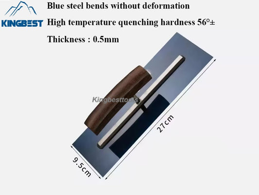 Professional Hand Trowel Floor Pusher Epoxy Floor Paint Trowel Flat Batch Flat Scraper Blue Steel free shipping