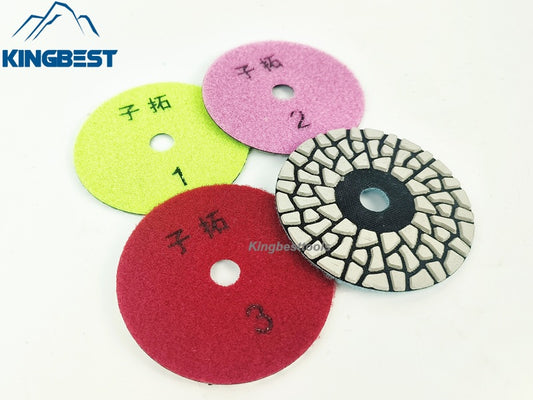 4 Steps Dry Polishing Pads 4inch 100mm