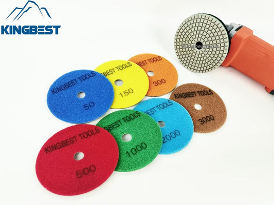 TOP! 7 steps Wet Polishing Pads/Sandpapers 100mm