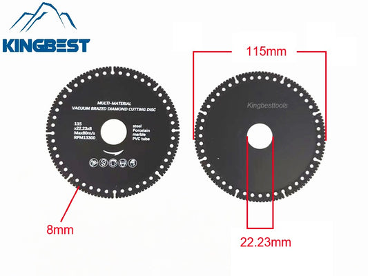 Multi-material Vacuum Brazed Diamond Cutting Disc for Steel Porcelain Marble Pvc Tube