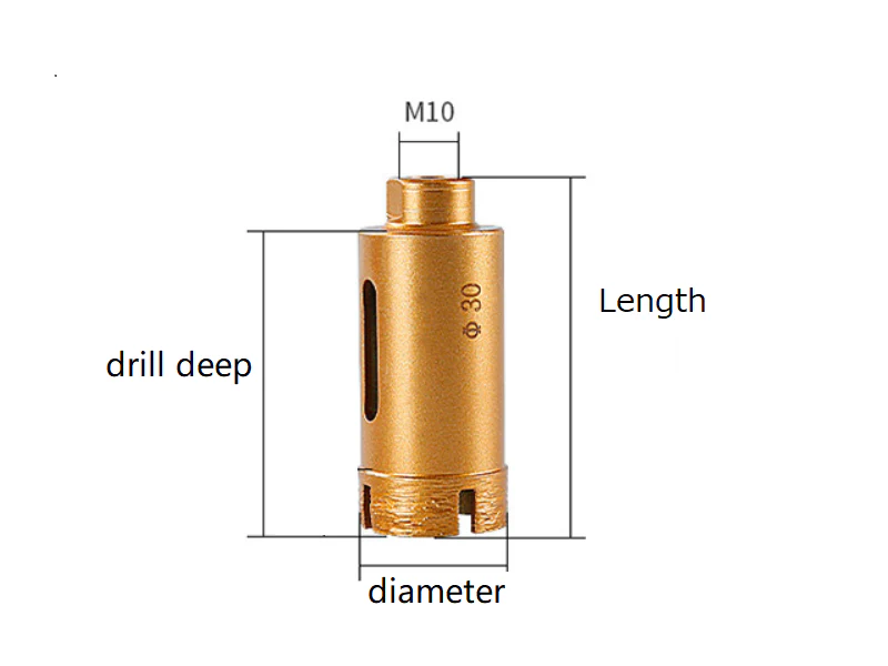 Sintered Diamond Drill Bits Granite Quartz Marble Diamond Bits For Angle Grinder 6mm-85mm