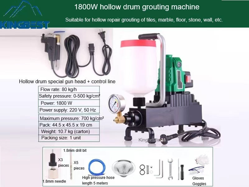 Tile Hollowing High Pressure Grouting Machine Stone Floor Tile Filling Grouting Machine Wall Hollowing Repair Glue Grouting Artifact-Free Shipping A01A02