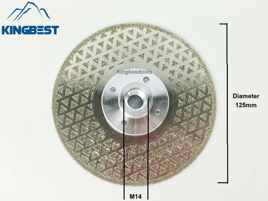 M14 Electroplated Durable Silver Star Saw Blade with Flange