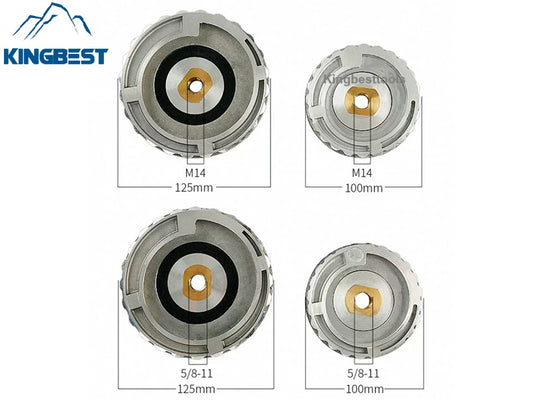 4\" 5\" M14 Aluminum Snail Lock Adapter with Rubber Polishing Pads Backer