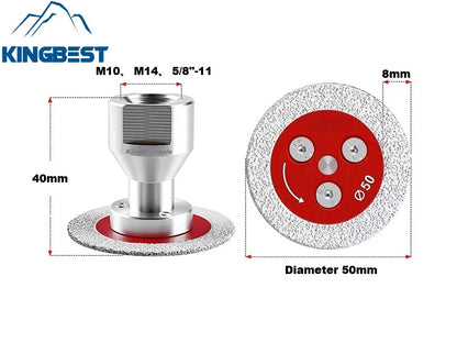 50mm Diameter Brazed Diamond Blade with Removable Flange