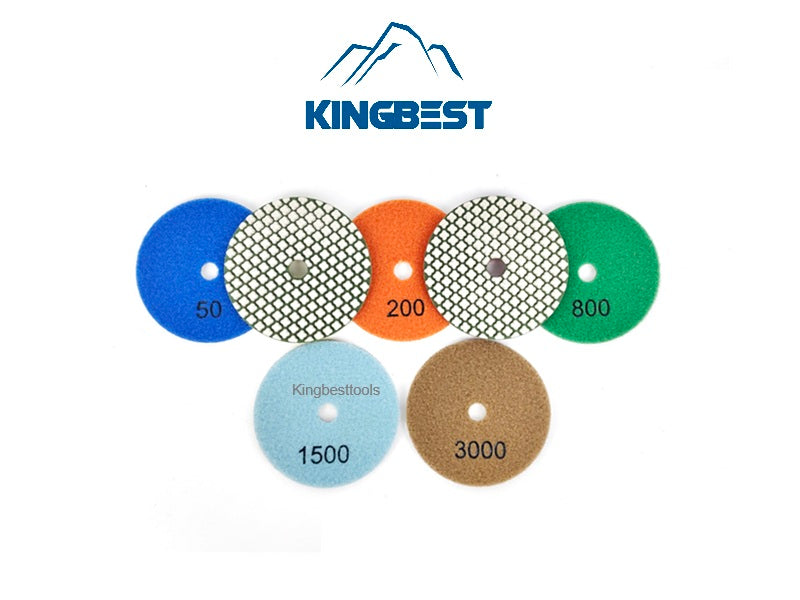 7-Step Fast Speed Polishing Pads Dry Pads for Stone Polishing