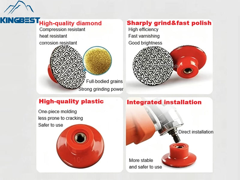 2 Inch Electroplated Diamond Polishing Pad One-piece Grinding Discs