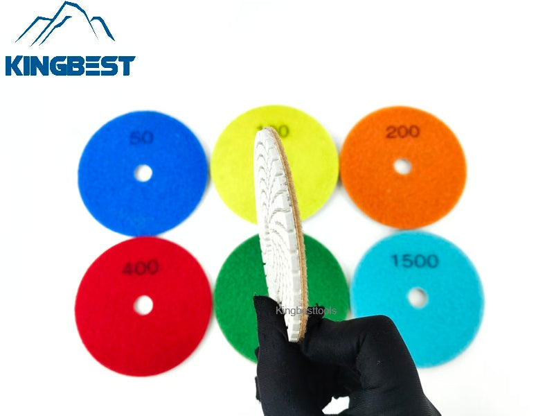 7 Steps High Quality Wet Polishing Pads 100mm