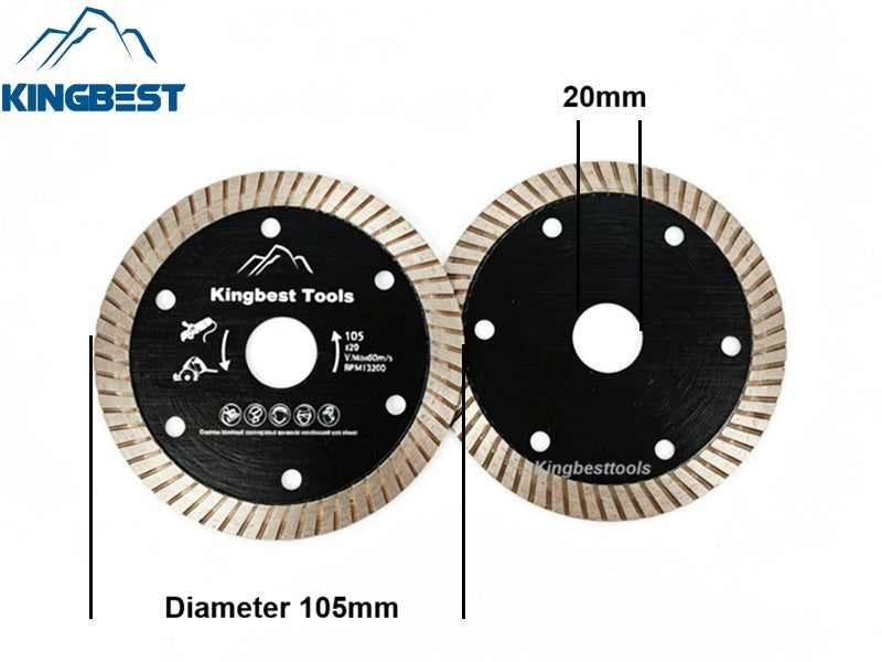 Black Coarse-Toothed Corrugated Blade For Marble Granite Quartz Stone Cutting