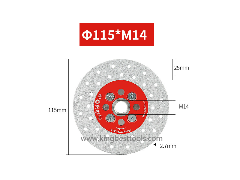Cutting & Grinding Discs With Flange for Porcelain M14 & 5/8-11