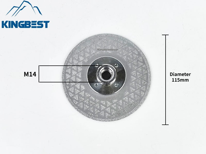 M14 Brazed Dual Sides Silver Star Saw Blade with Flange