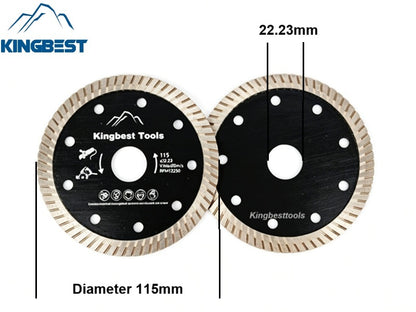 Black Coarse-Toothed Corrugated Blade For Marble Granite Quartz Stone Cutting
