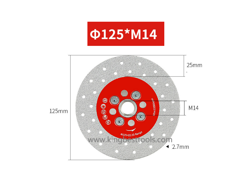 Cutting & Grinding Discs With Flange for Porcelain M14 & 5/8-11
