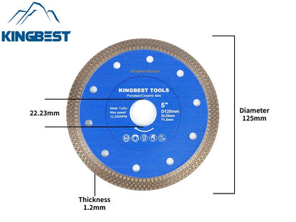 Blue Sharp Diamond Saw Blades With Central Hole 22.23mm