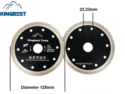 Black Coarse-Toothed Corrugated Blade For Marble Granite Quartz Stone Cutting