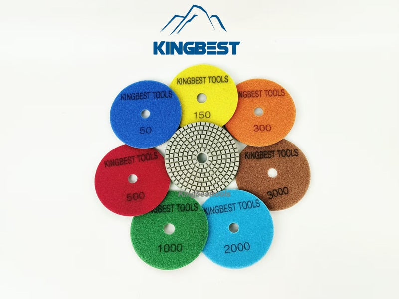 TOP! 7 steps Wet Polishing Pads/Sandpapers 100mm