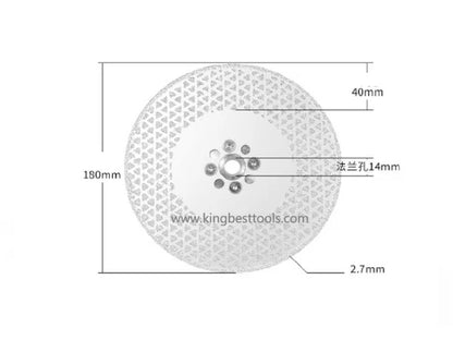 M14 Brazed Dual Sides Silver Star Saw Blade with Flange