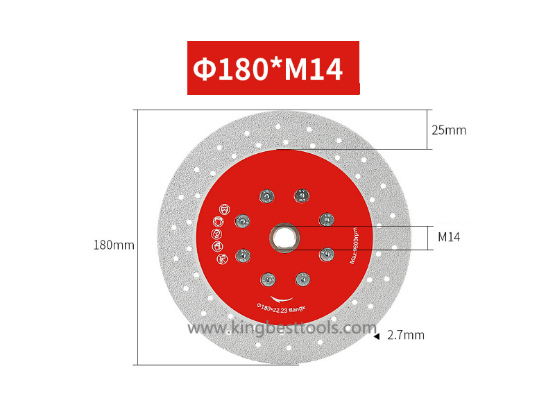 Cutting & Grinding Discs With Flange for Porcelain M14 & 5/8-11