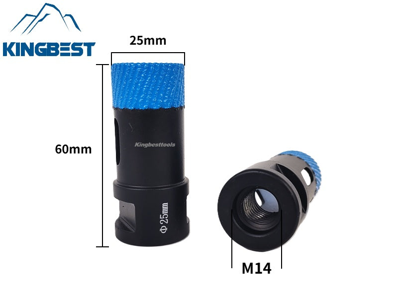 M14 Blue Widened Brazed Diamond Core Drill Bit 8-60mm