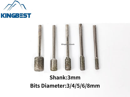 Cylindrical Carving Bits with Shanks 3mm and 6mm Free Shipping