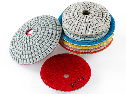 7 step Curved Wet Polishing Pad 100mm