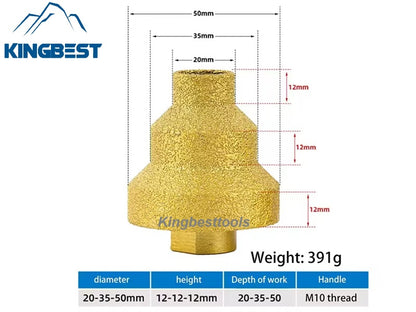 Brazing Pagoda Drill Bits Multi-layer Bits 20mm/35mm/50mm/Three Sizes Hole Enlargement Diamond Bits