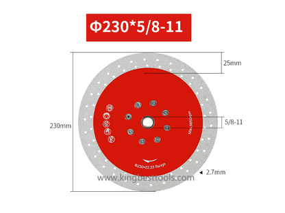 Cutting & Grinding Discs With Flange for Porcelain M14 & 5/8-11