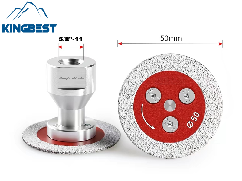 50mm Diameter Brazed Diamond Blade with Removable Flange