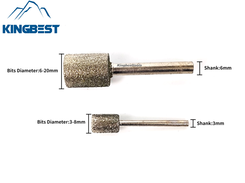Cylindrical Carving Bits with Shanks 3mm and 6mm Free Shipping