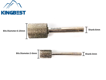 Cylindrical Carving Bits with Shanks 3mm and 6mm Free Shipping