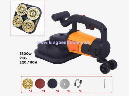 Four-head Dust-free Concete Grinder Floor Renovation Machine Free Shipping