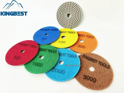 TOP! 7 steps Wet Polishing Pads/Sandpapers 100mm