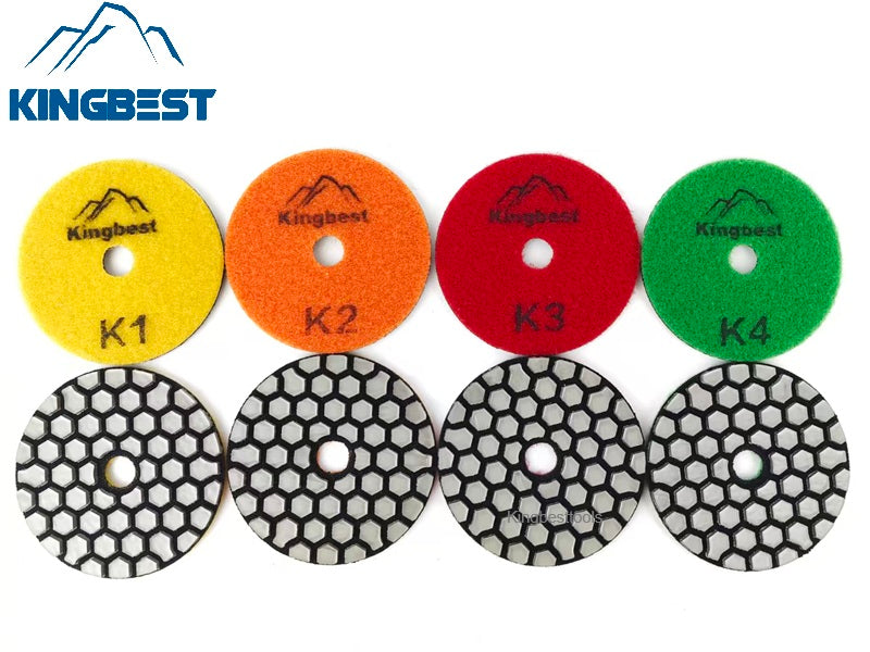 4 Steps Super Fast Thicknessed Dry Polishing Pads 80mm