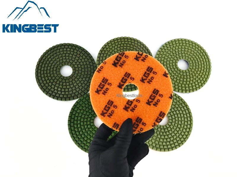 5 Inch KGS Polishing Pads Wet Polishing Pads Stone Abrasive for Marble Quartzite Polishing