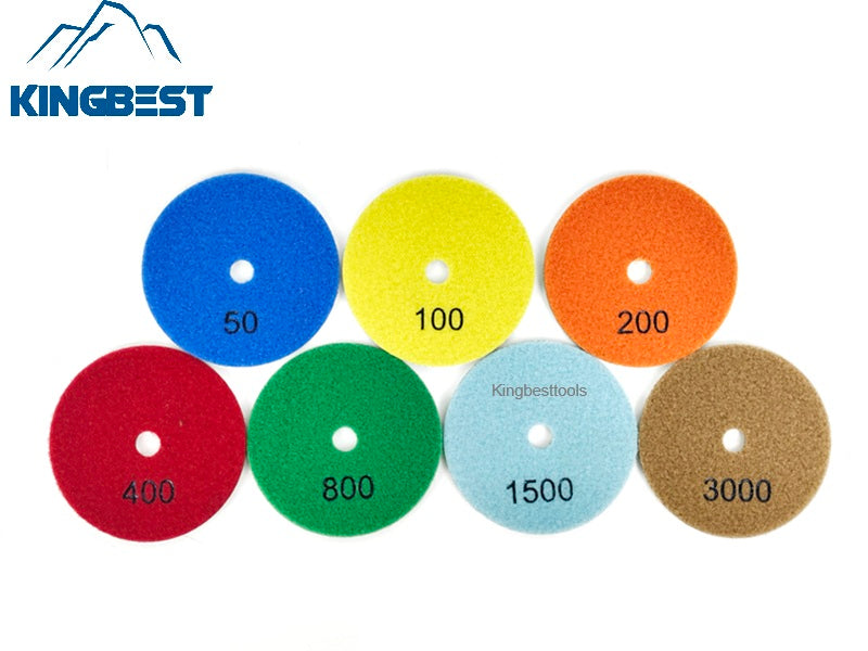 7-Step Fast Speed Polishing Pads Dry Pads for Stone Polishing