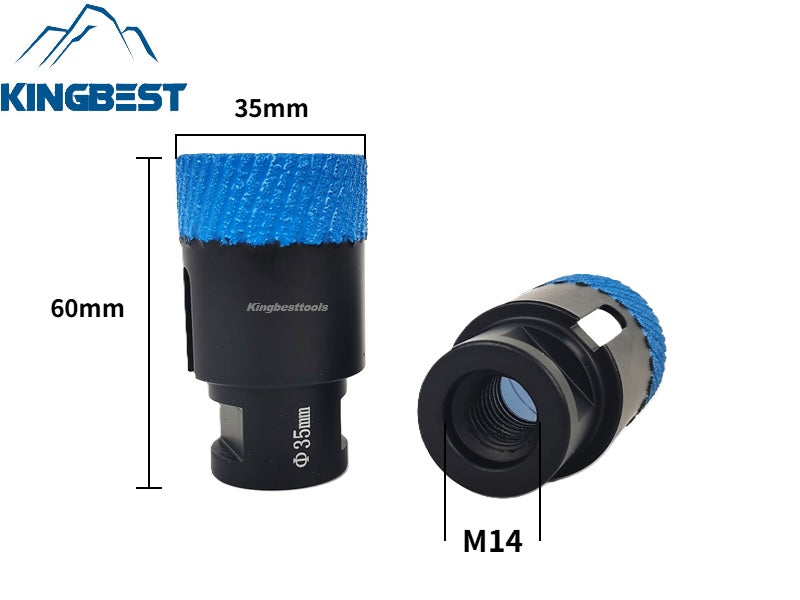M14 Blue Widened Brazed Diamond Core Drill Bit 8-60mm