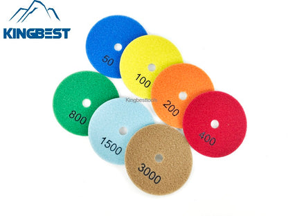 7-Step Fast Speed Polishing Pads Dry Pads for Stone Polishing