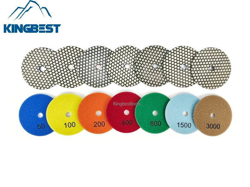 7-Step Fast Speed Polishing Pads Dry Pads for Stone Polishing