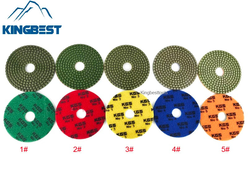 5 Inch KGS Polishing Pads Wet Polishing Pads Stone Abrasive for Marble Quartzite Polishing