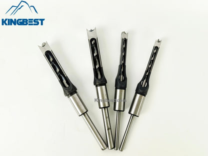 Wood Square Hole Drill Bit Set with Adapter Fixing Bracket for Hand Mortise Drill Bits Free Shipping