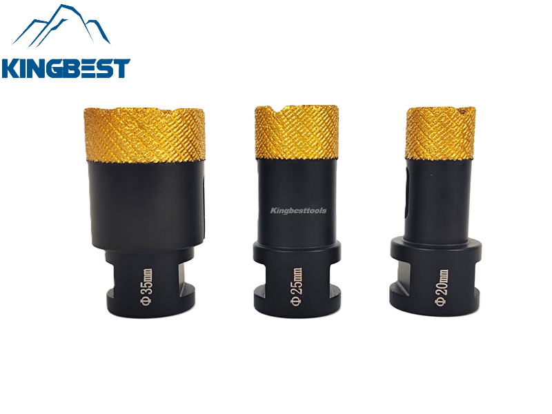 M14 Golden Widened Brazed Diamond Core Drill Bit 8-60mm