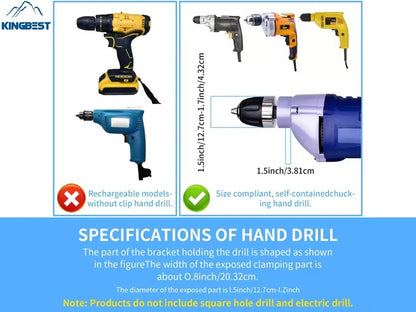Wood Square Hole Drill Bit Set with Adapter Fixing Bracket for Hand Mortise Drill Bits Free Shipping